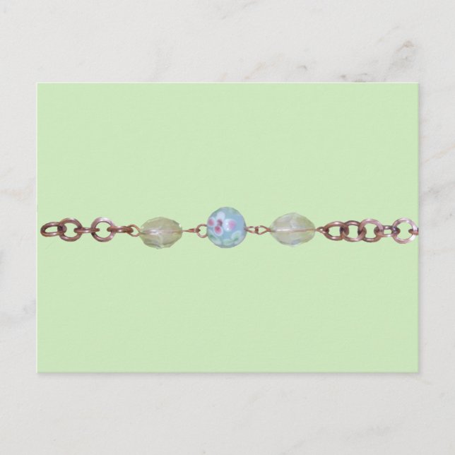 Tarjeta postal - Cuentas y cadena de cobre (Anverso)