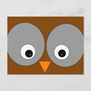 Tarjeta postal Cute Brown Owl