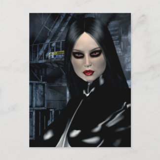 Tarjeta postal Cyber Vamp para Chicas góticos