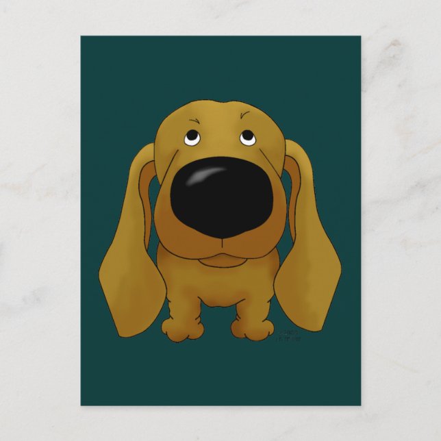 Tarjeta postal Dachshund (Anverso)