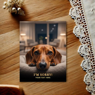 Tarjeta postal Dachshund adorable lo siento