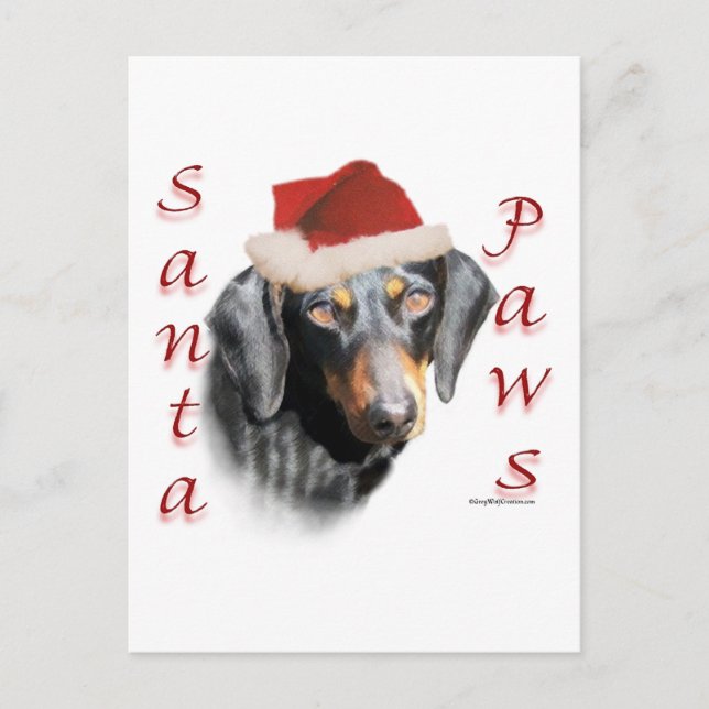 Tarjeta postal Dachshund Paws (suave) (Anverso)