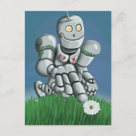 Tarjeta postal Daisy Picking Robot