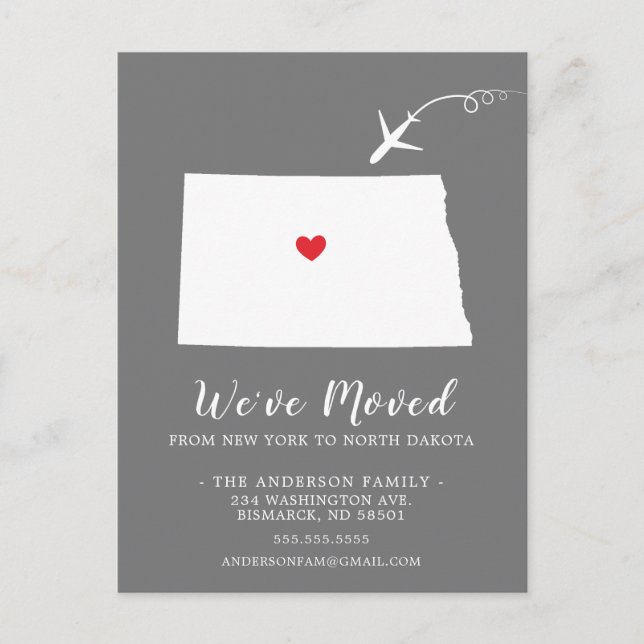 Tarjeta postal DAKOTA del estado de la Invitación  (Anverso)