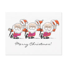Tarjeta postal Dancing Santas