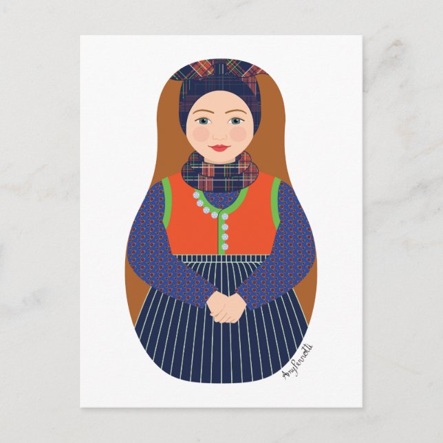 Tarjeta postal Dane, Rømø Matryoshka (Anverso)