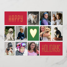 Tarjeta postal de 10 fotos personalizadas 'Felices