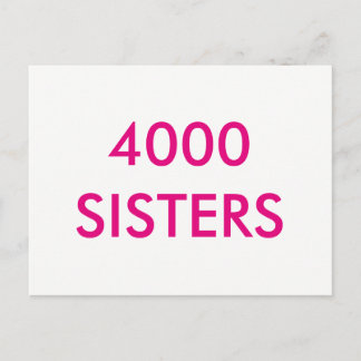 Tarjeta postal de 4000 hermanas