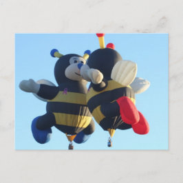 Tarjeta postal de abejas besadas