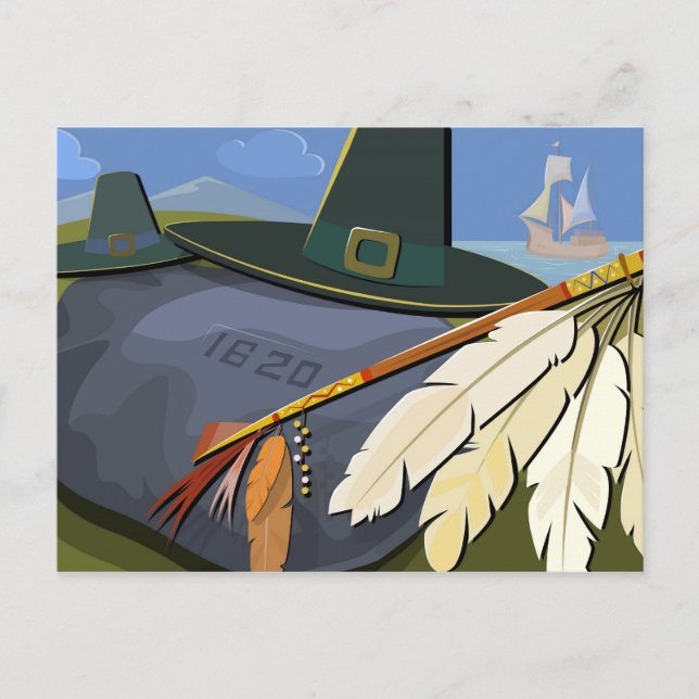 Tarjeta postal de Acción de Gracias (Anverso)