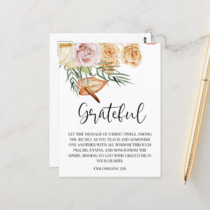 Tarjeta postal de Acción de Gracias feliz agradeci