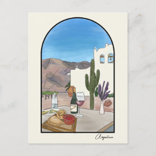 Tarjeta Postal de Acuarela de Argentina