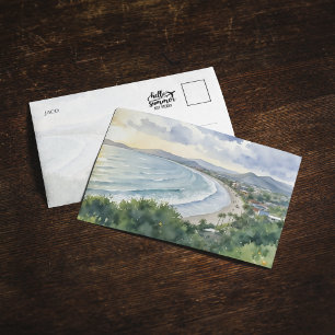 Tarjeta postal de acuarela de Jaco Beach Costa Ric