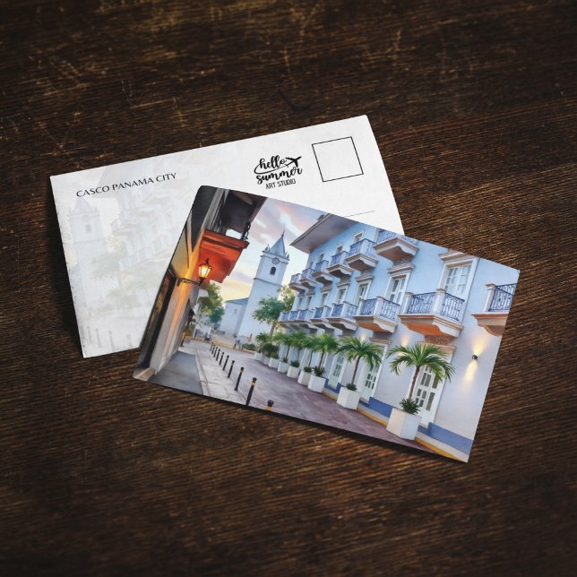 Tarjeta postal de acuarela del Casco Viejo de la c (Subido por el creador)