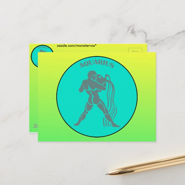 Tarjeta postal de Acuario (Anverso/Reverso In Situ)