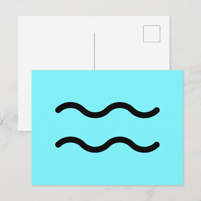 Tarjeta postal de Acuario (Anverso / Reverso)