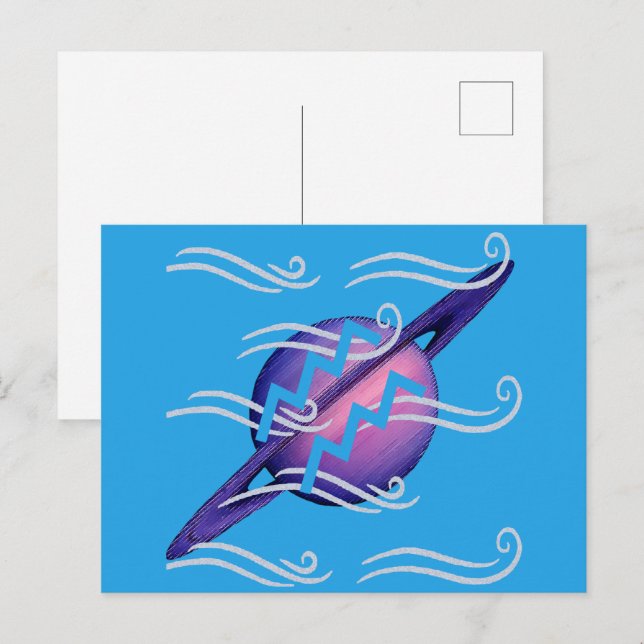 Tarjeta postal de Acuario (Anverso / Reverso)