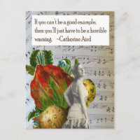 Tarjeta postal de advertencia terrible