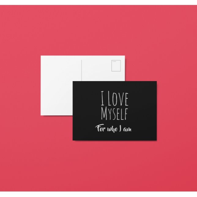 Tarjeta postal de afirmación 'Me amo a mí mismo' (Subido por el creador)