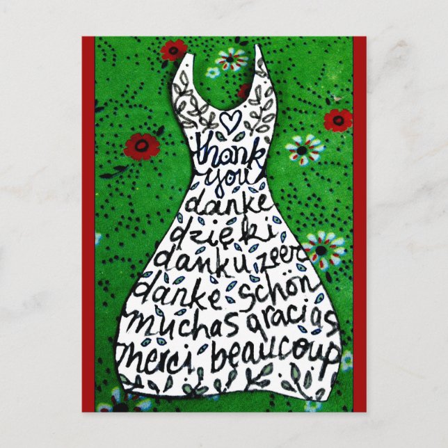 tarjeta postal de agradecimiento (Anverso)