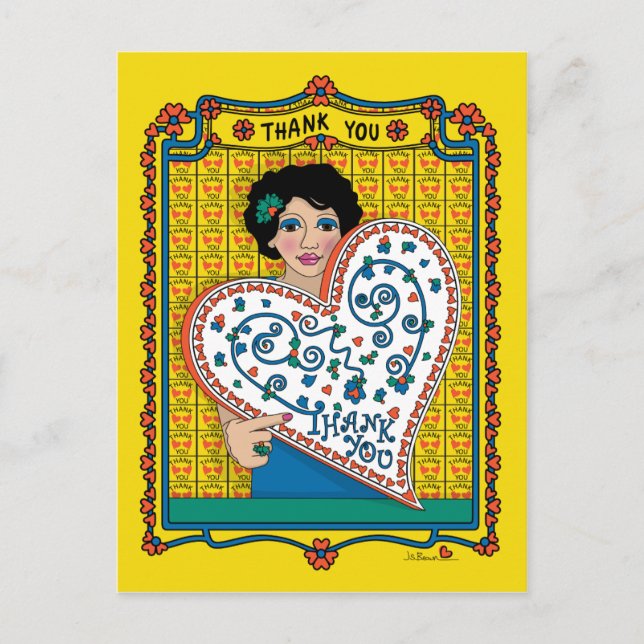 Tarjeta postal de agradecimiento (Anverso)