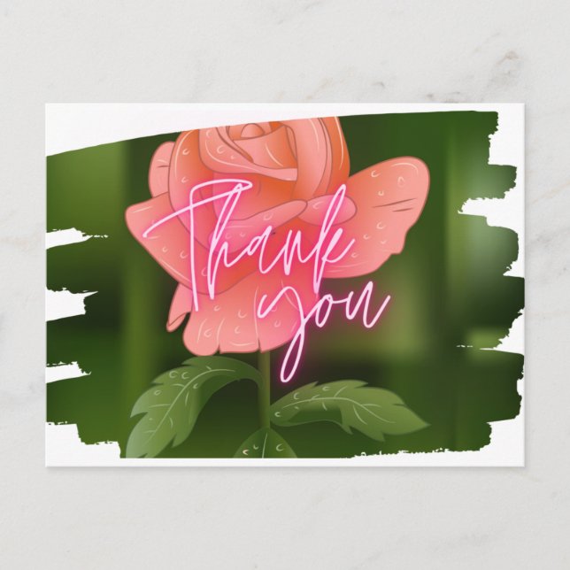 Tarjeta postal de agradecimiento (Anverso)