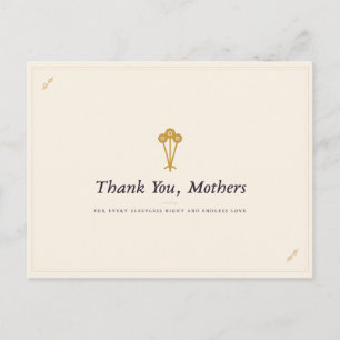 Tarjeta postal de agradecimiento a las madres Ap