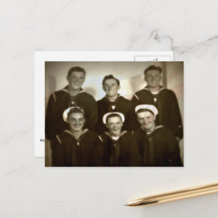 Tarjeta postal de agradecimiento a veteranos con f