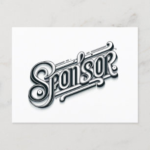 Tarjeta postal de agradecimiento al patrocinador N