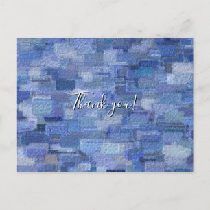 Tarjeta postal de agradecimiento Brick Abstract Wi