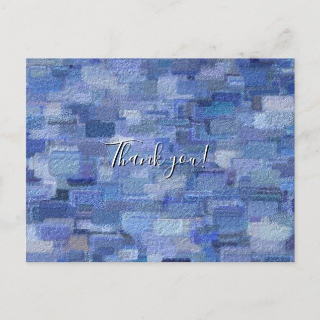 Tarjeta postal de agradecimiento Brick Abstract Wi (Anverso)