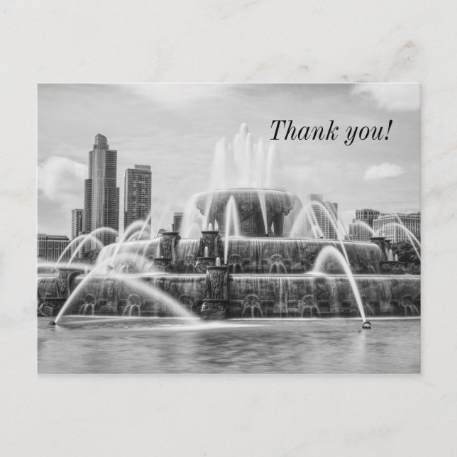 Tarjeta postal de agradecimiento Chicago Buckingha (Anverso)