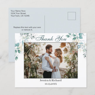 Tarjeta postal de agradecimiento con acuarela FOTO