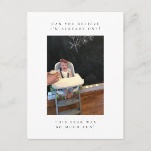 tarjeta postal de agradecimiento con foto del prim