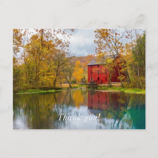 Tarjeta postal de agradecimiento de Alley Mill y S (Anverso)