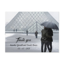 Tarjeta postal de agradecimiento de boda