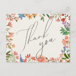 Tarjeta postal de agradecimiento de boda con guion