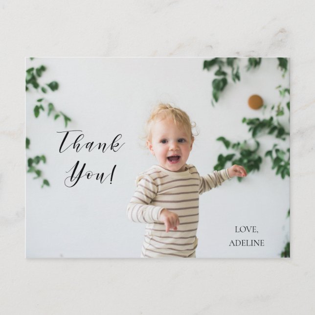 Tarjeta postal de agradecimiento de cumpleaños (Anverso)