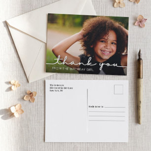 Tarjeta postal de agradecimiento de cumpleaños con
