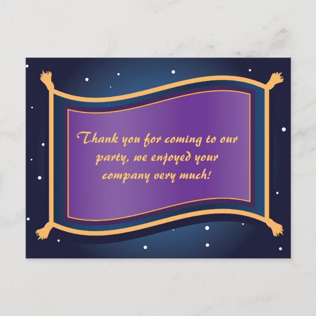 Tarjeta postal de agradecimiento de cumpleaños de  (Anverso)