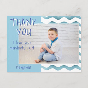 Tarjeta postal de agradecimiento de cumpleaños par