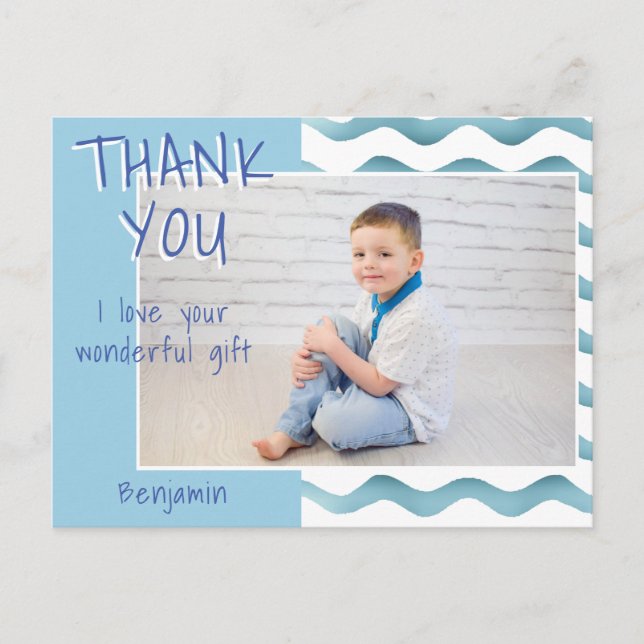 Tarjeta postal de agradecimiento de cumpleaños par (Anverso)