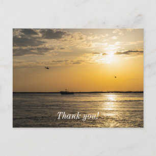 Tarjeta postal de agradecimiento de Destin Sunset 