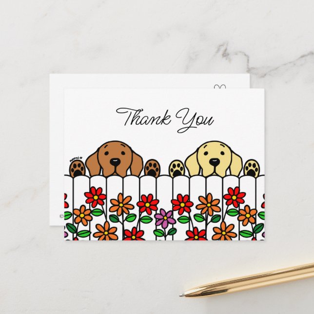 Tarjeta postal de agradecimiento de dúo de labrado (Anverso/Reverso In Situ)