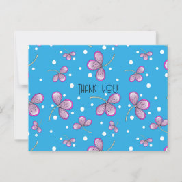 Tarjeta postal de agradecimiento de flor rosa capr