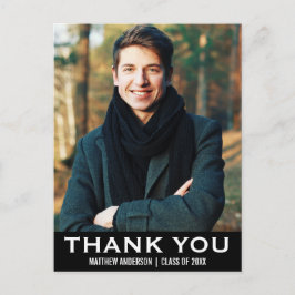 Tarjeta postal de agradecimiento de graduación mod