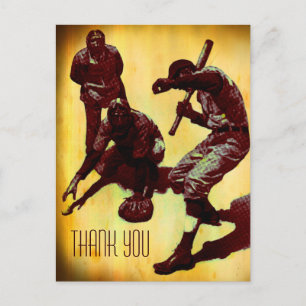 Tarjeta postal de agradecimiento de jugadores de b