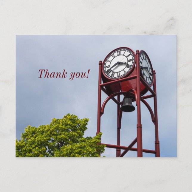Tarjeta postal de agradecimiento de la torre del r (Anverso)