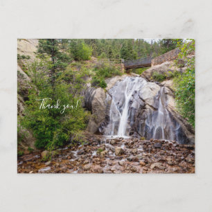 Tarjeta postal de agradecimiento de las cataratas 