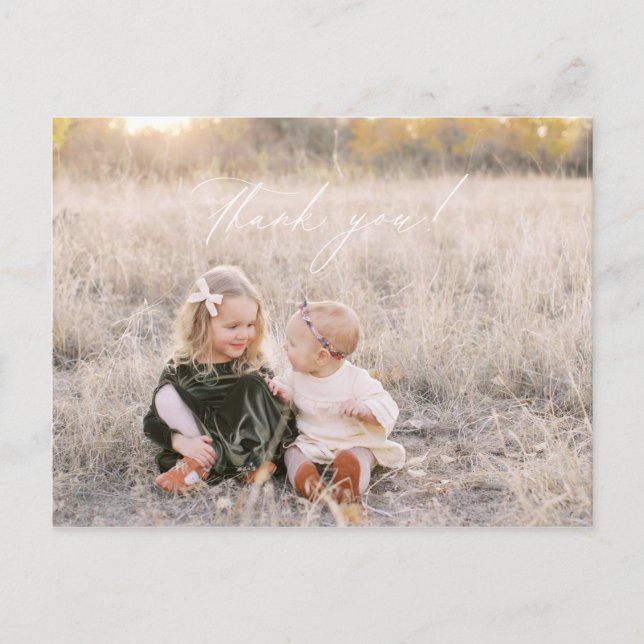 tarjeta postal de agradecimiento de Navidad (Anverso)